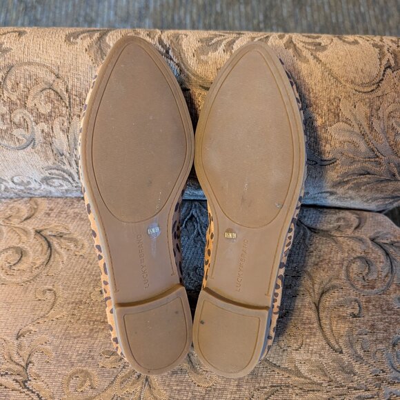 EUC Lucky Brand Brogan2 Cheetah Animal Print Slip On Loafers Flats Leather Shoes - Picture 6 of 7